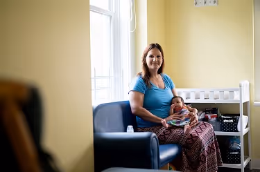 Emily with her daughter, Faith
