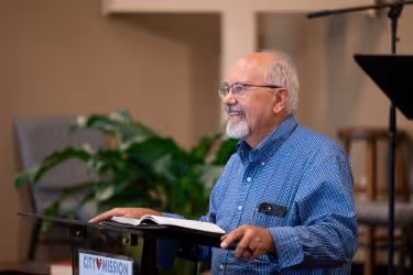 Dean Gartland at City Mission Chapel in 2023