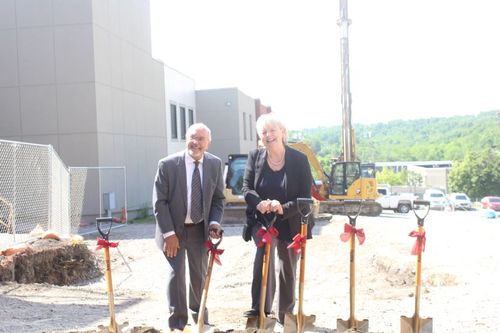 Dr. Sally Mounts with Dean Gartland at the Groundbreaking Ceremony for Sally's Sanctuary