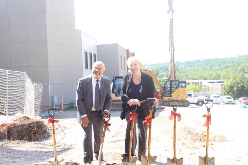 Dr. Sally Mounts with Dean Gartland at the Groundbreaking Ceremony for Sally's Sanctuary