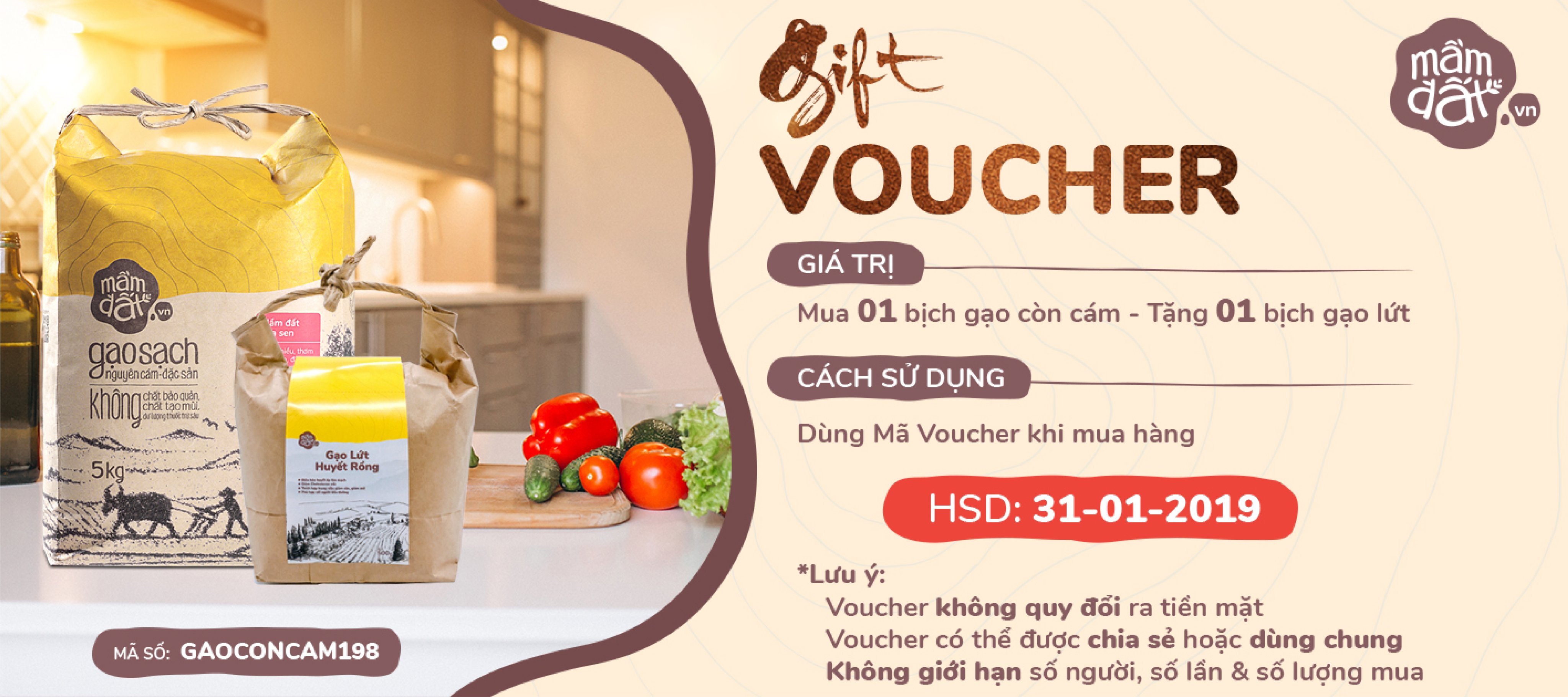 Gạo Còn Cám Mầm Đất