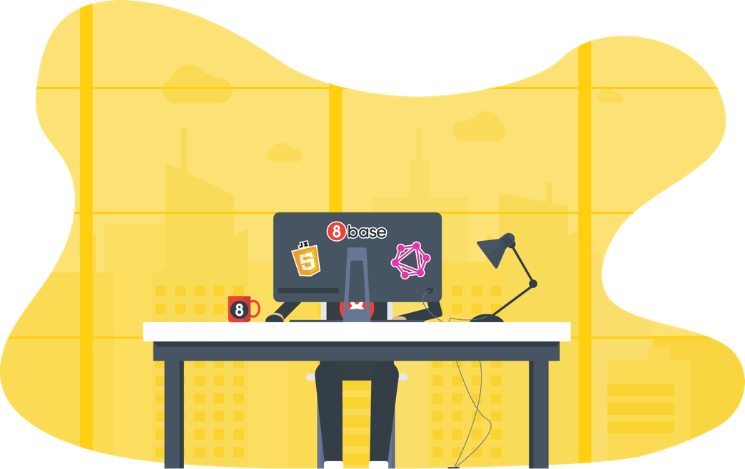 Programmer coding on desktop computer