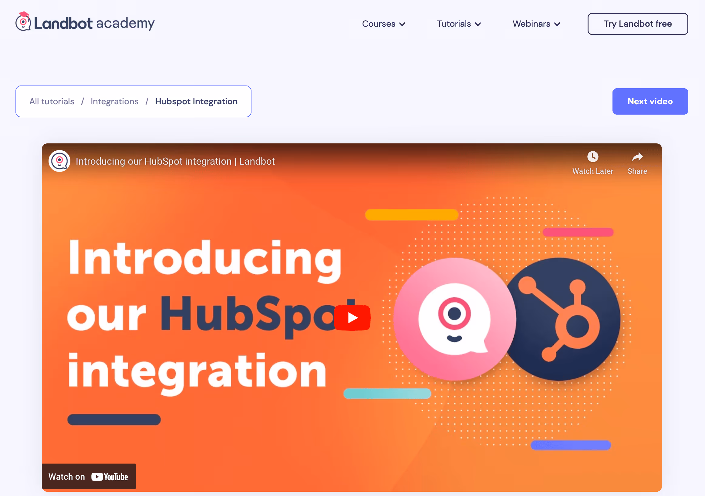 landbot academy tutorials