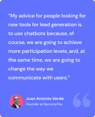 BecomeYoo's second quote mobile Landbot case study