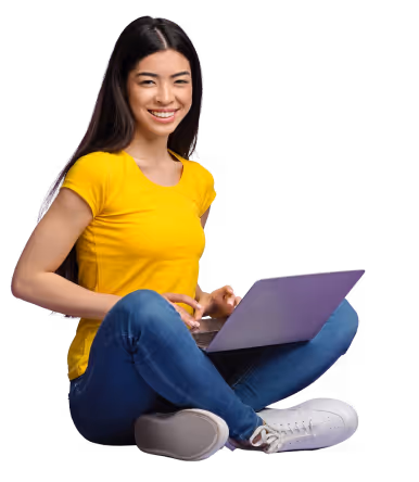 ai sales rep girl laptop photo