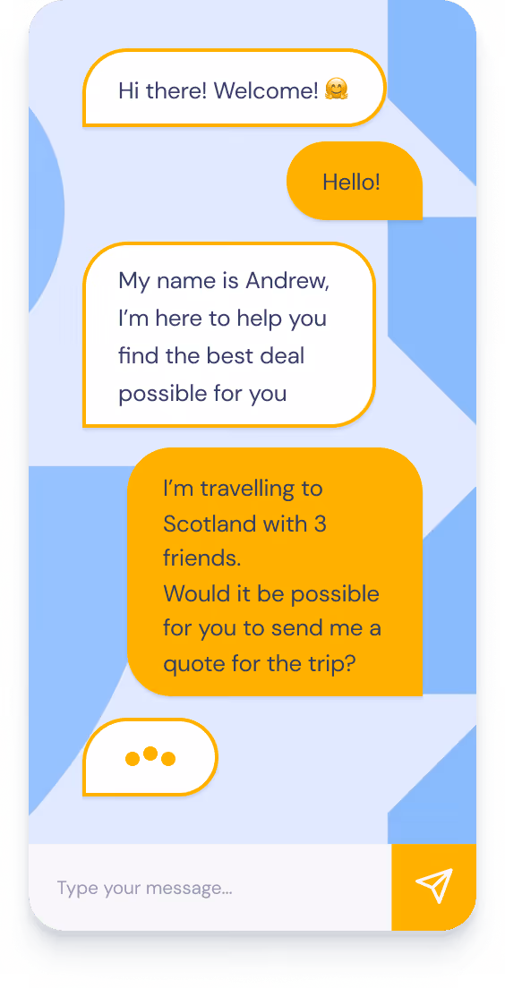 landbot AI Agents sales mobile chat