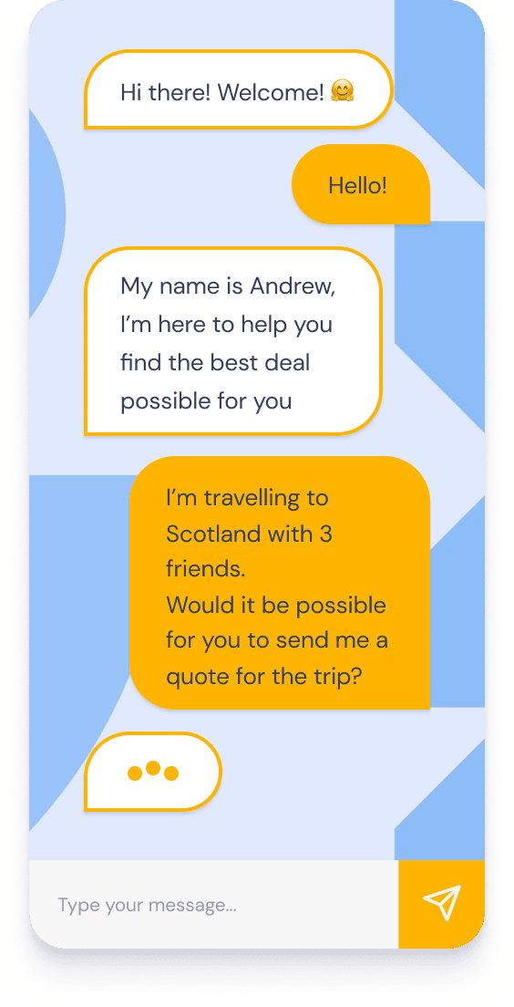 landbot AI Agents sales mobile chat