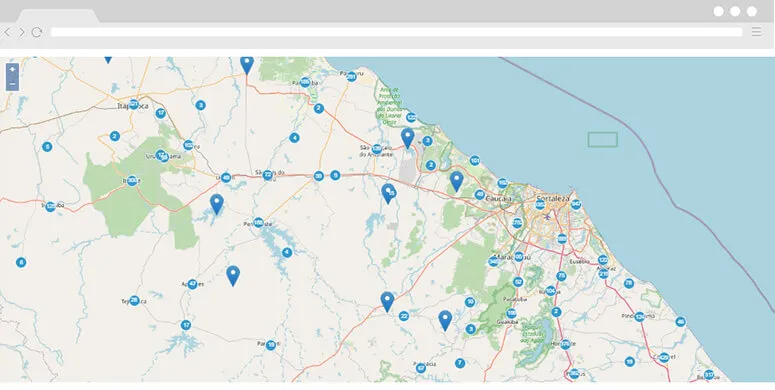 Print da tela da funcionalidade Rotograma da Fretefy