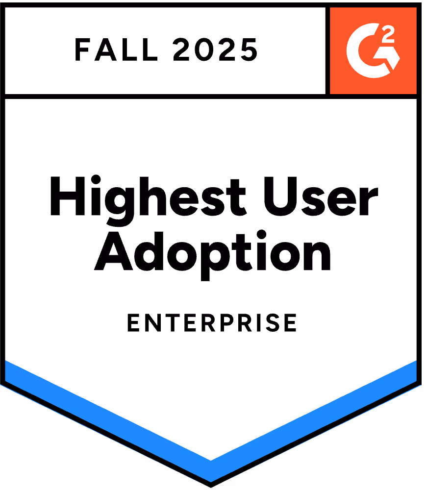 G2 Badge Highest user adoption Fall 2025