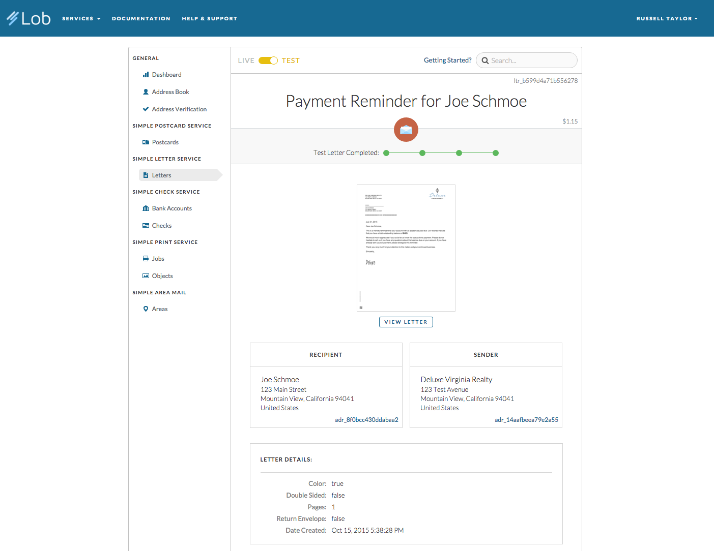 Automate Your Payment Reminder System with Lob, Customer.io, & Segment image 6