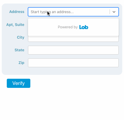 Autocomplete and Verify Address With React Components image 3