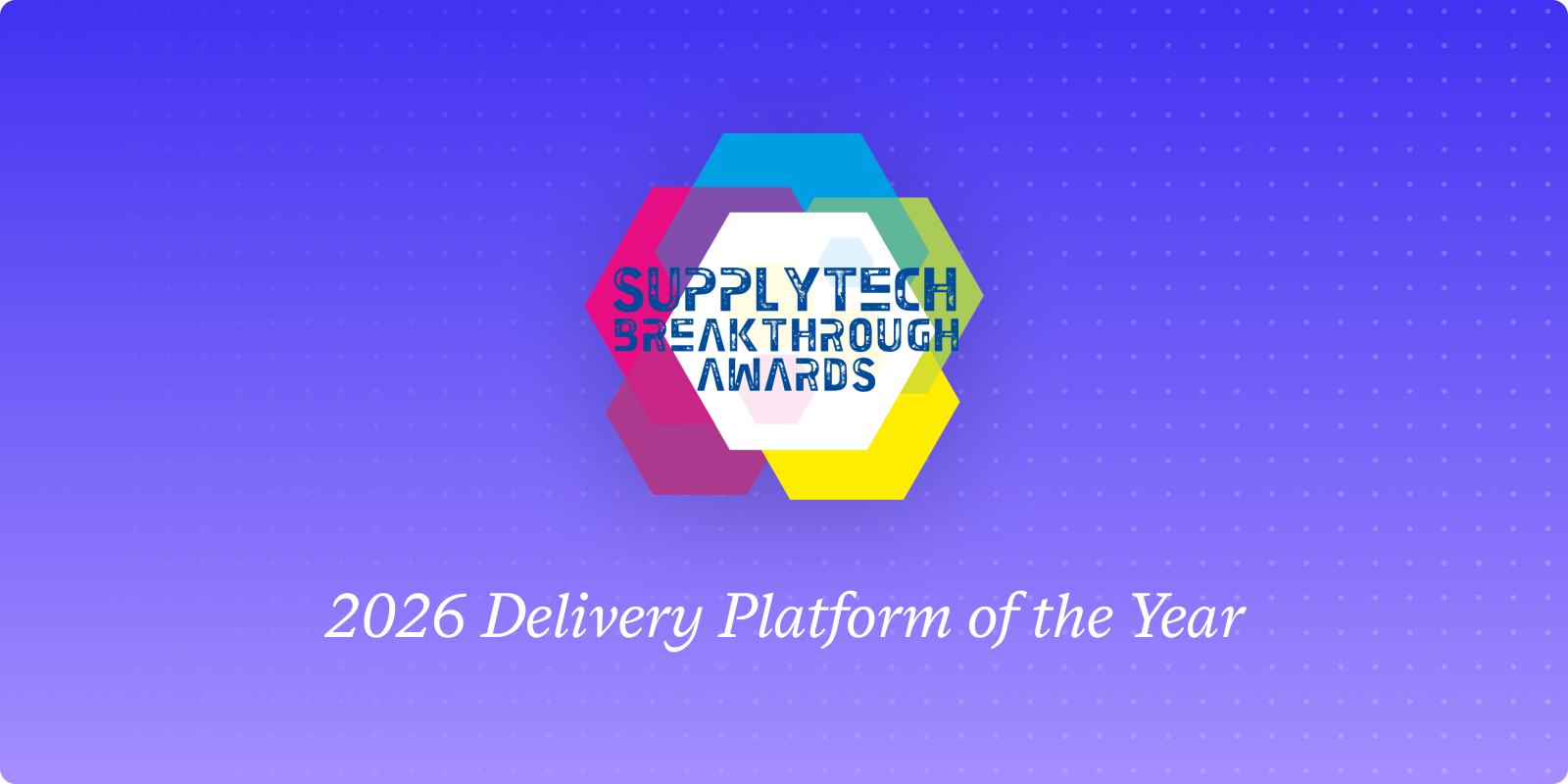 What "Delivery Platform of the Year" Means to Us