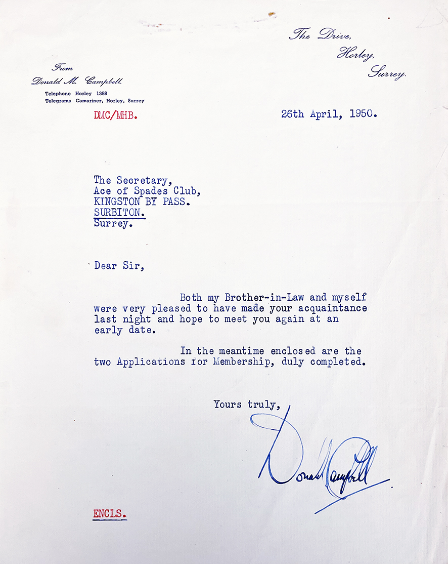 Donald Campbell Letter