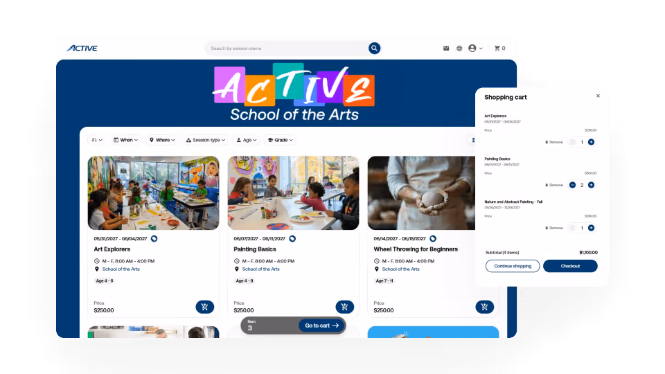 camp and class manager new cui helps your customers easily register for all activities