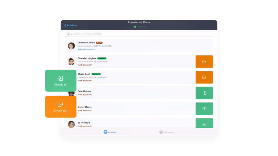 check-in/out all within the connect app