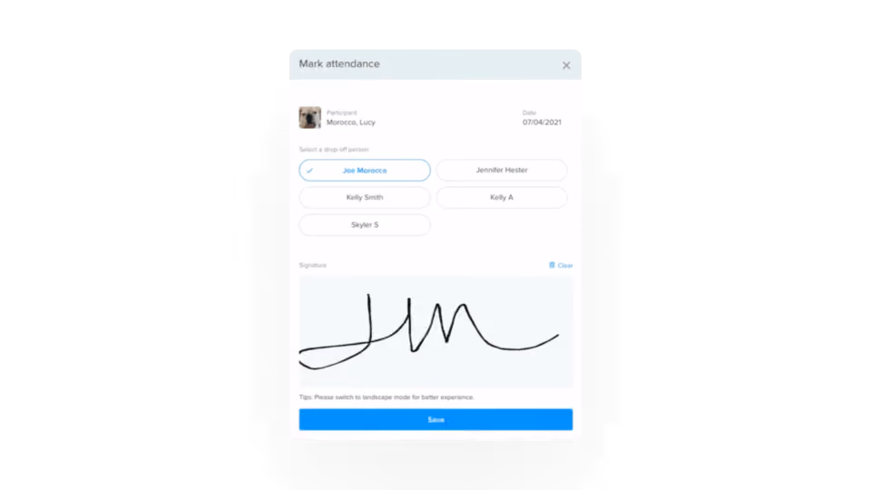 electronic signatures handled all within the connect app