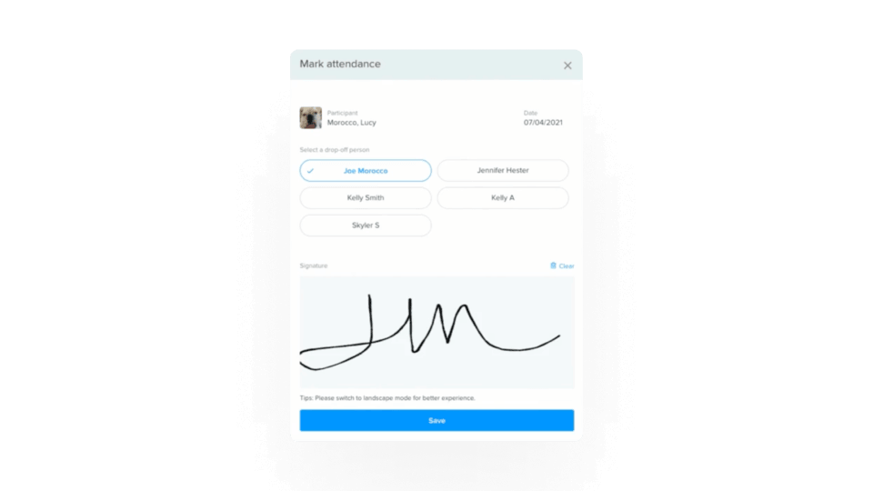 electronic signatures handled all within the connect app