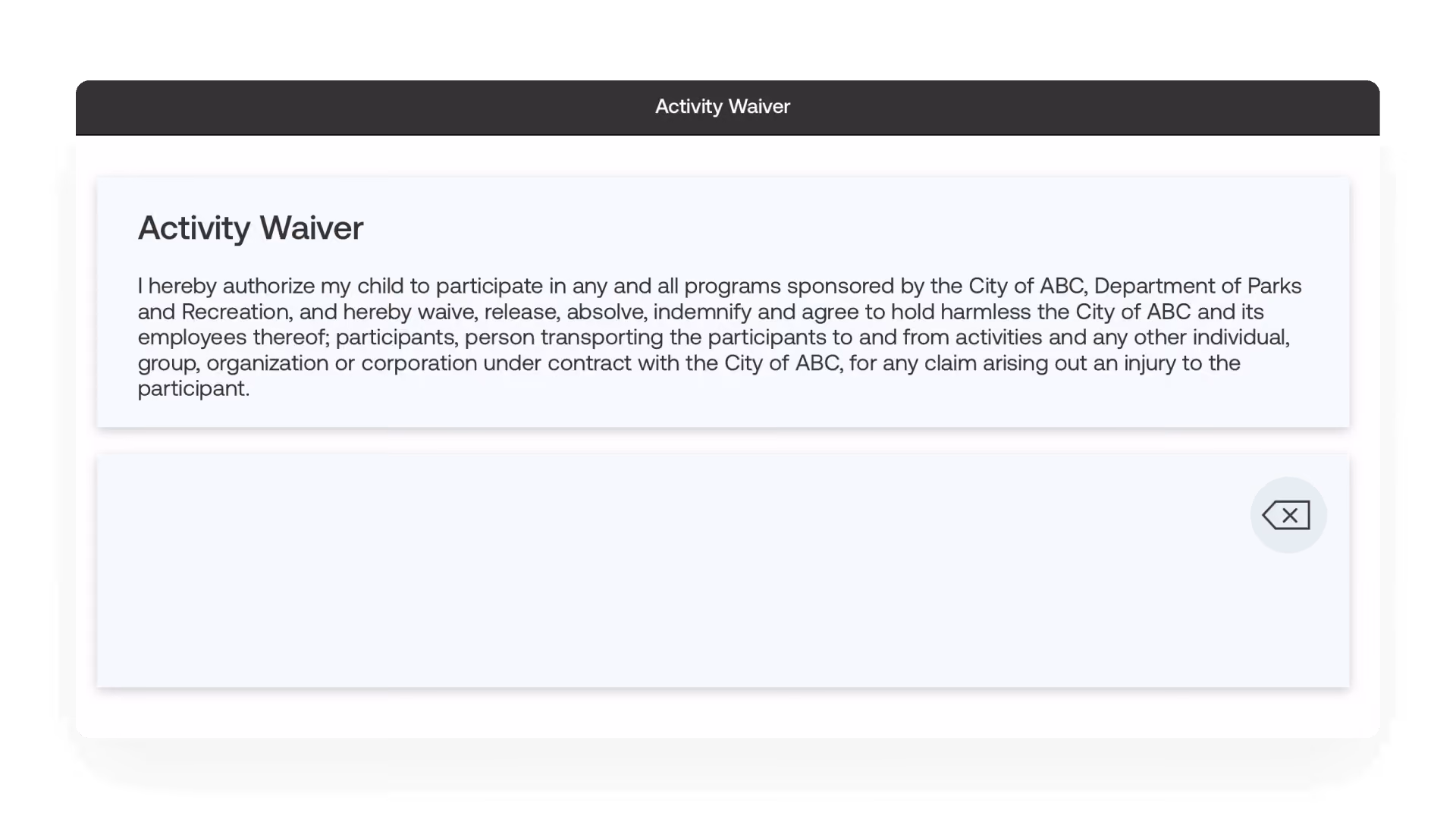 animated screen of electronic signatures