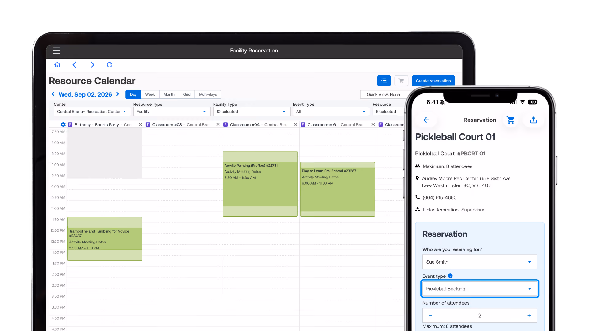 scheduling and visibility resource calendar