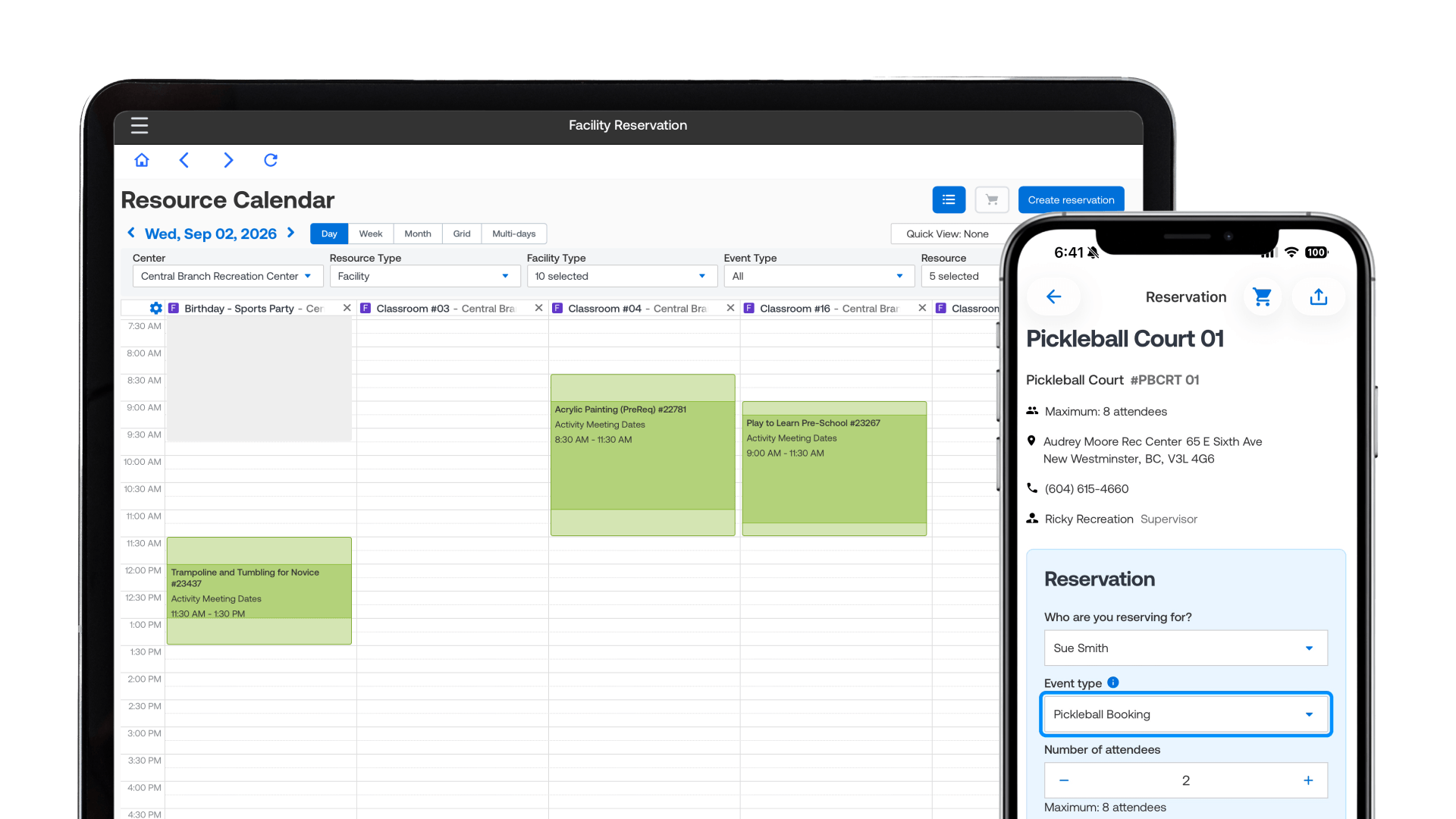 scheduling and visibility resource calendar