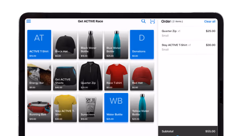 point of sale product screenshot, easily sell all merchandise in one place