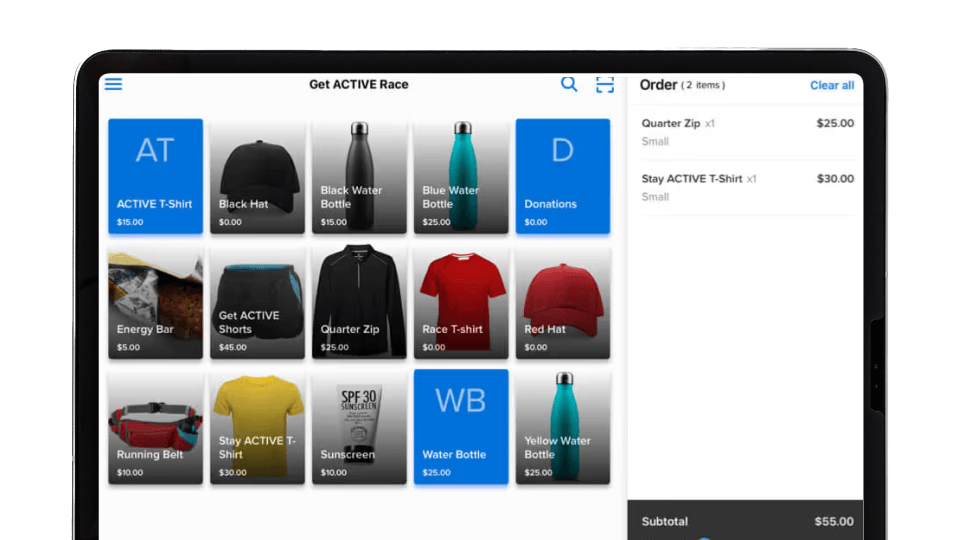 point of sale product screenshot, easily sell all merchandise in one place