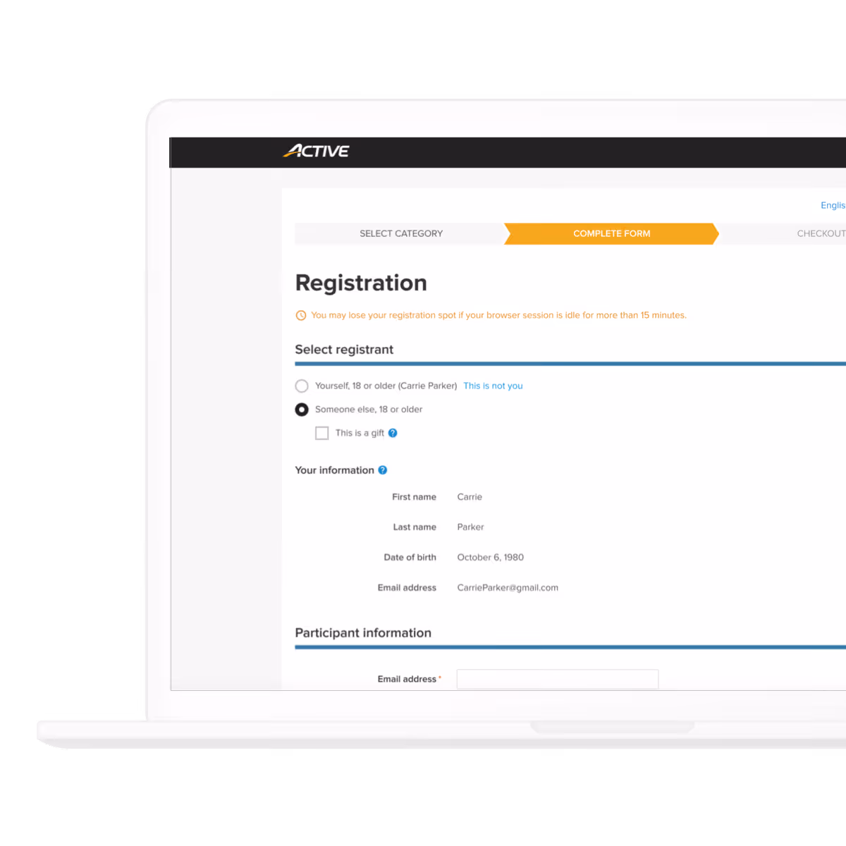 adding race pass to registration via check out flow