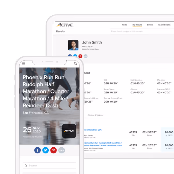 results displayed on mobile and desktop