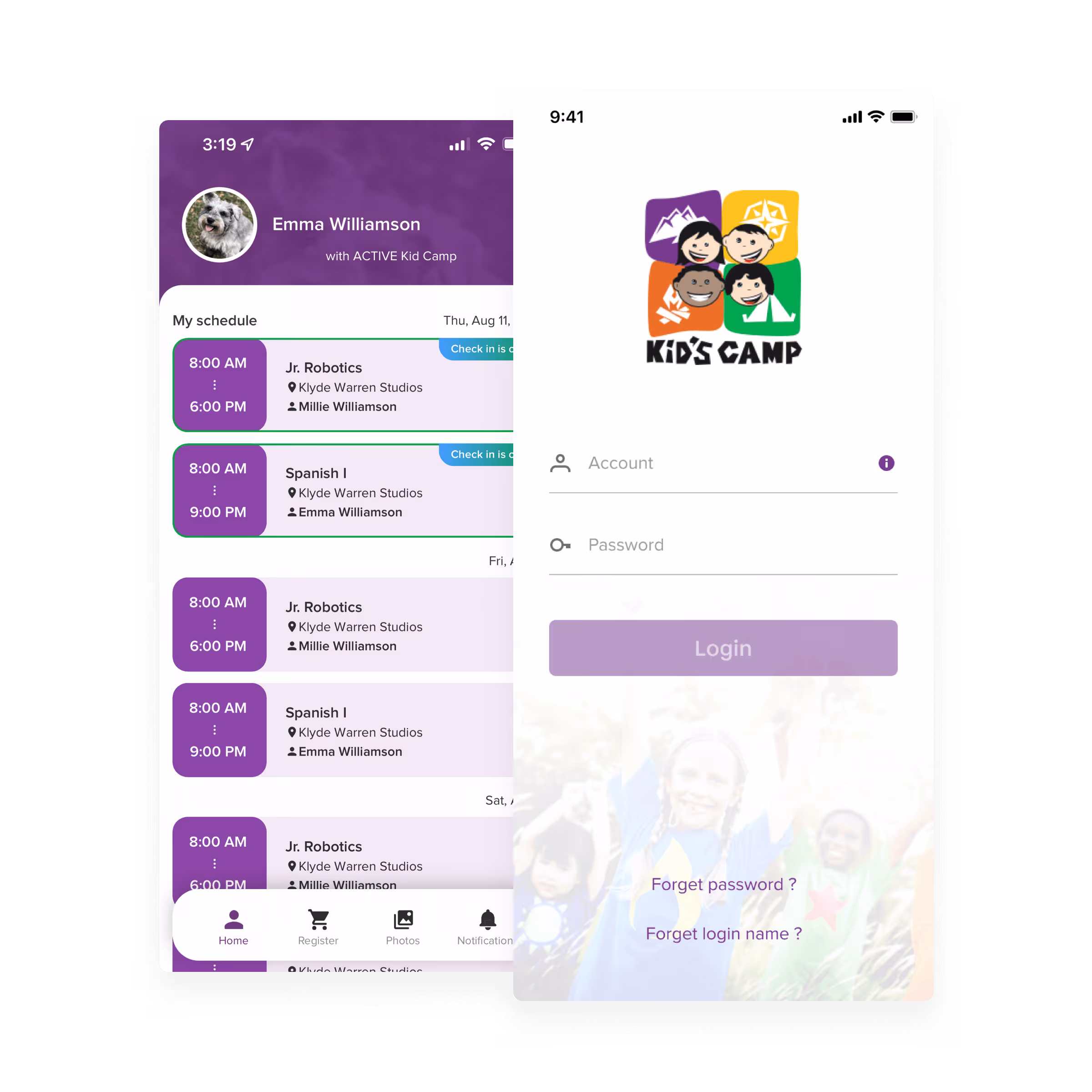 Custom branding on the activenet captivate app