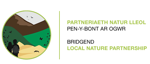 A bilingual logo fo rthe Bridgend Local Nature Partnership