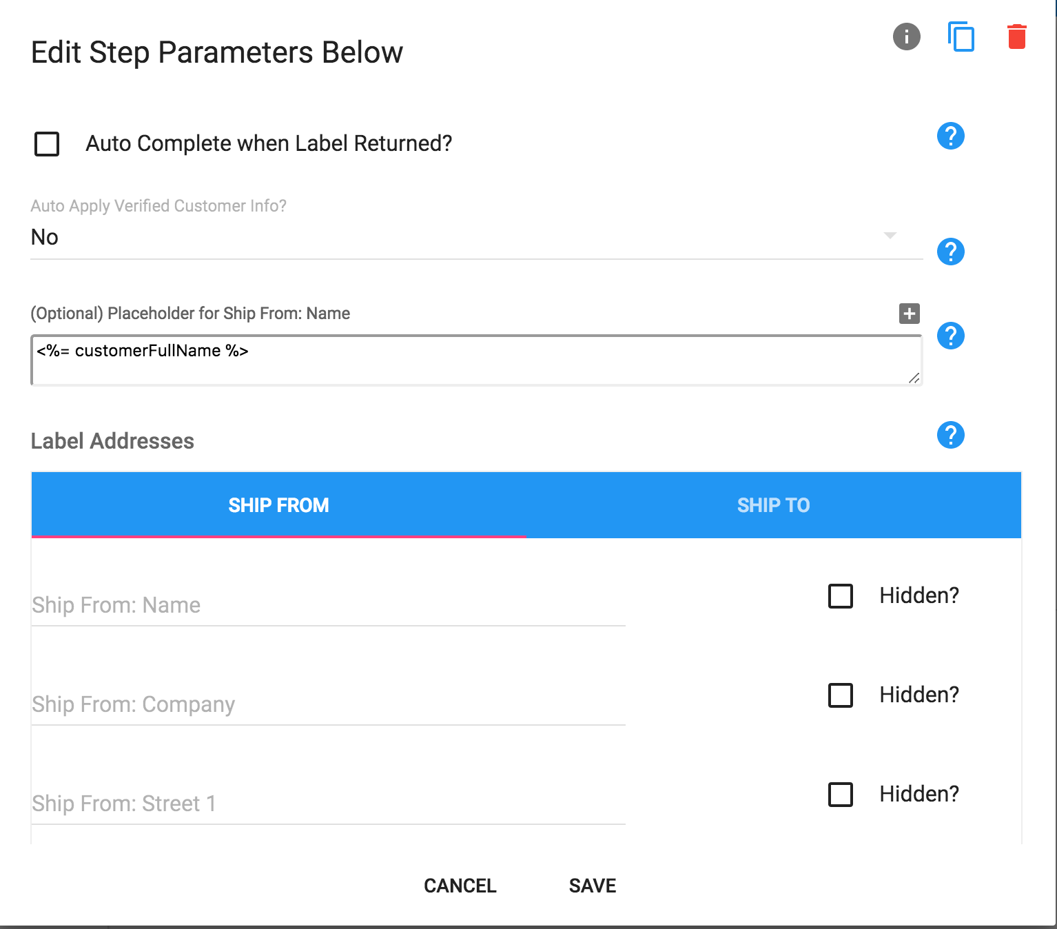 ShipstationShippingLabelConfig