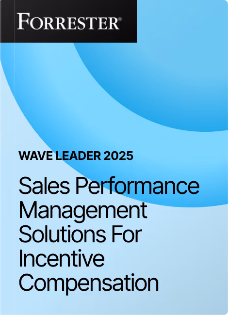 Forrester Wave Leader 2025 badge for Sales Performance Management Solutions for Incentive Compensation.