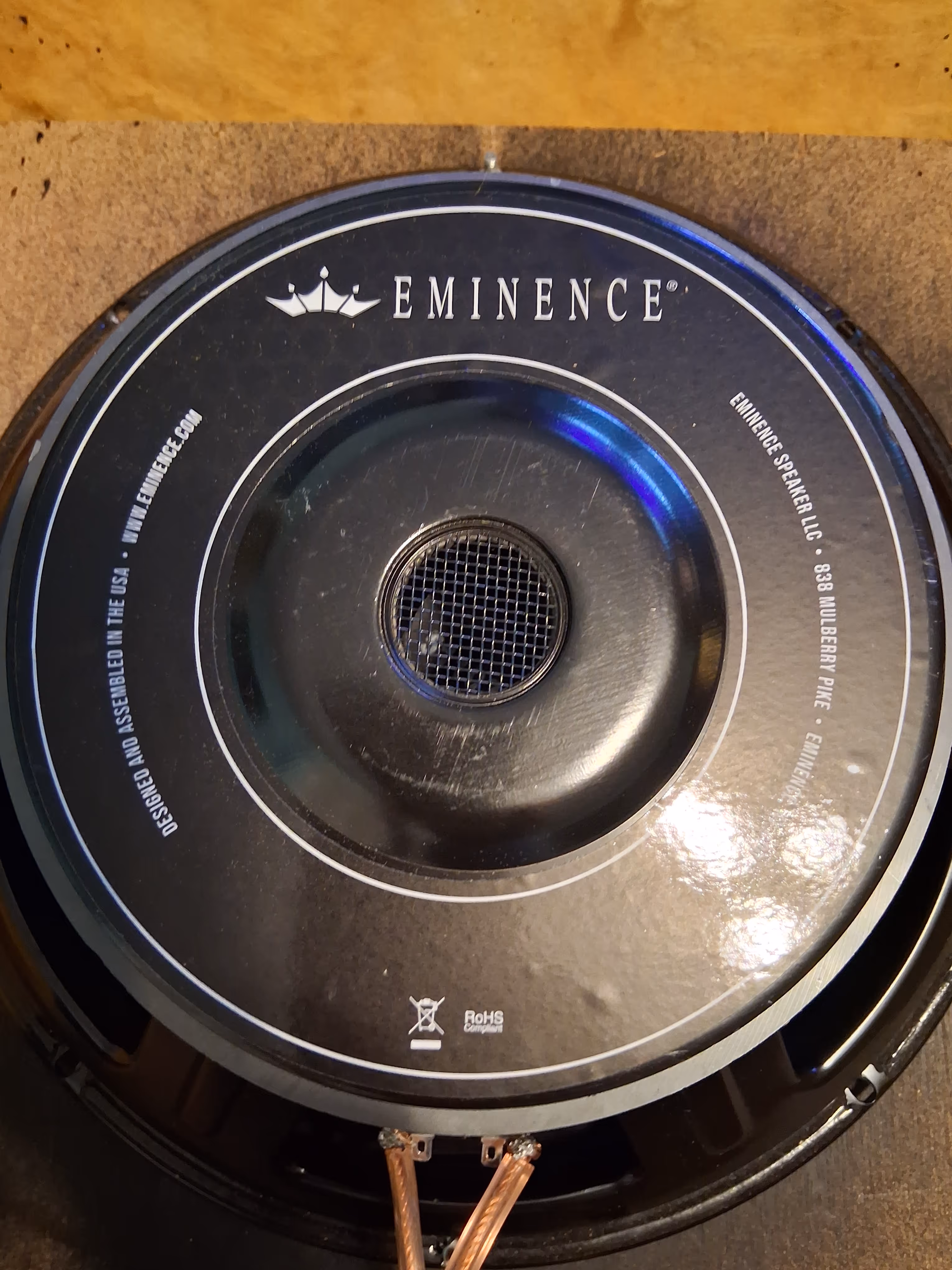 Professional PA speaker internal components used for live event sound in Brevard County