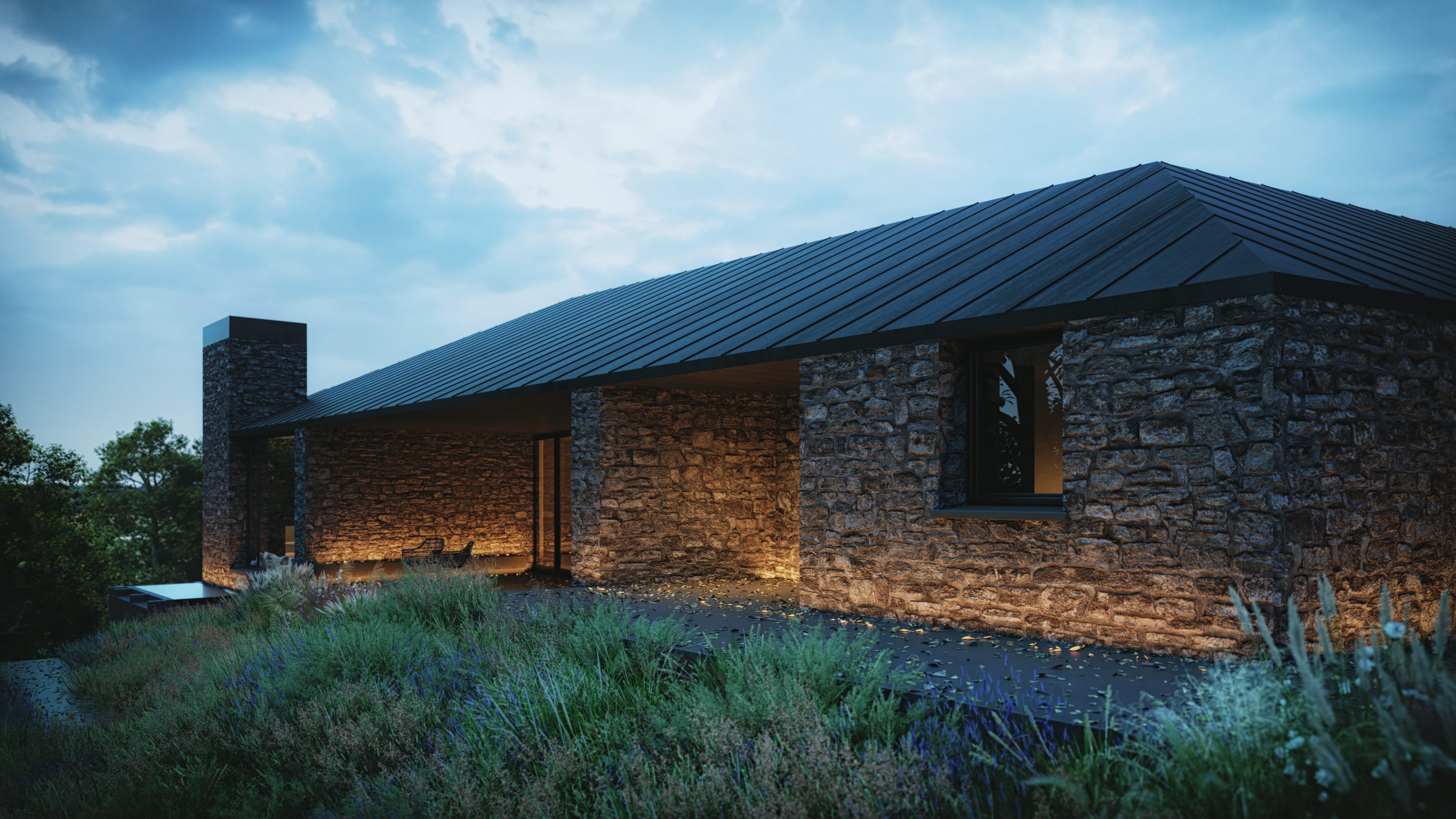 The Rock House, Cookstown – contemporary five-bedroom rural home by Farren Architects.