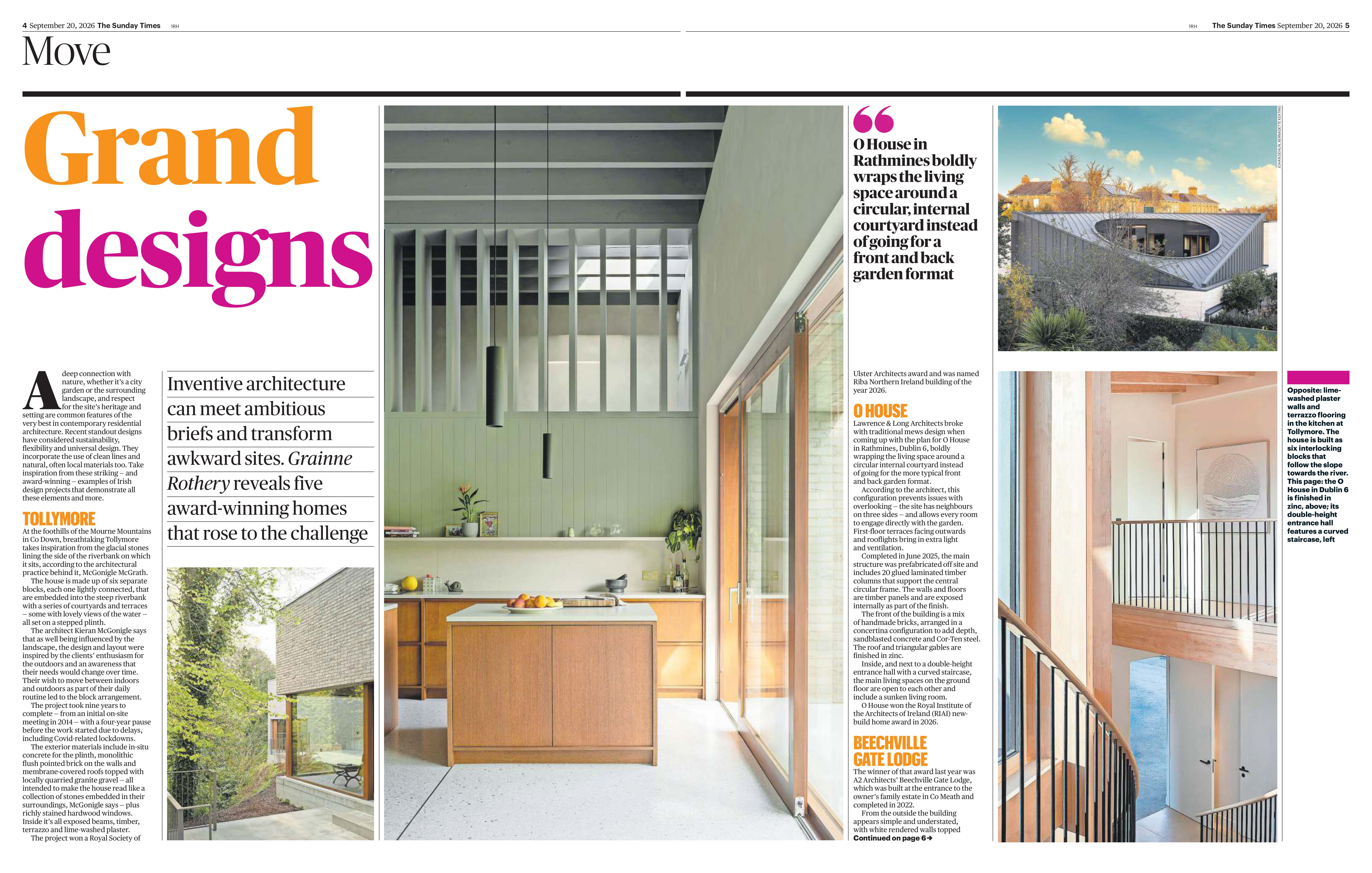 Sunday Times Featuring Sperrin House