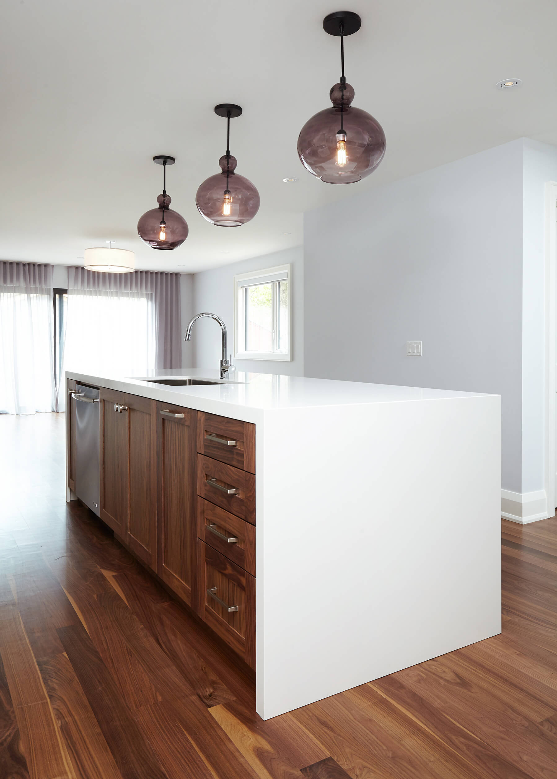 Bedford Park: Another focus and significant investment for these clients was a love of walnut flooring