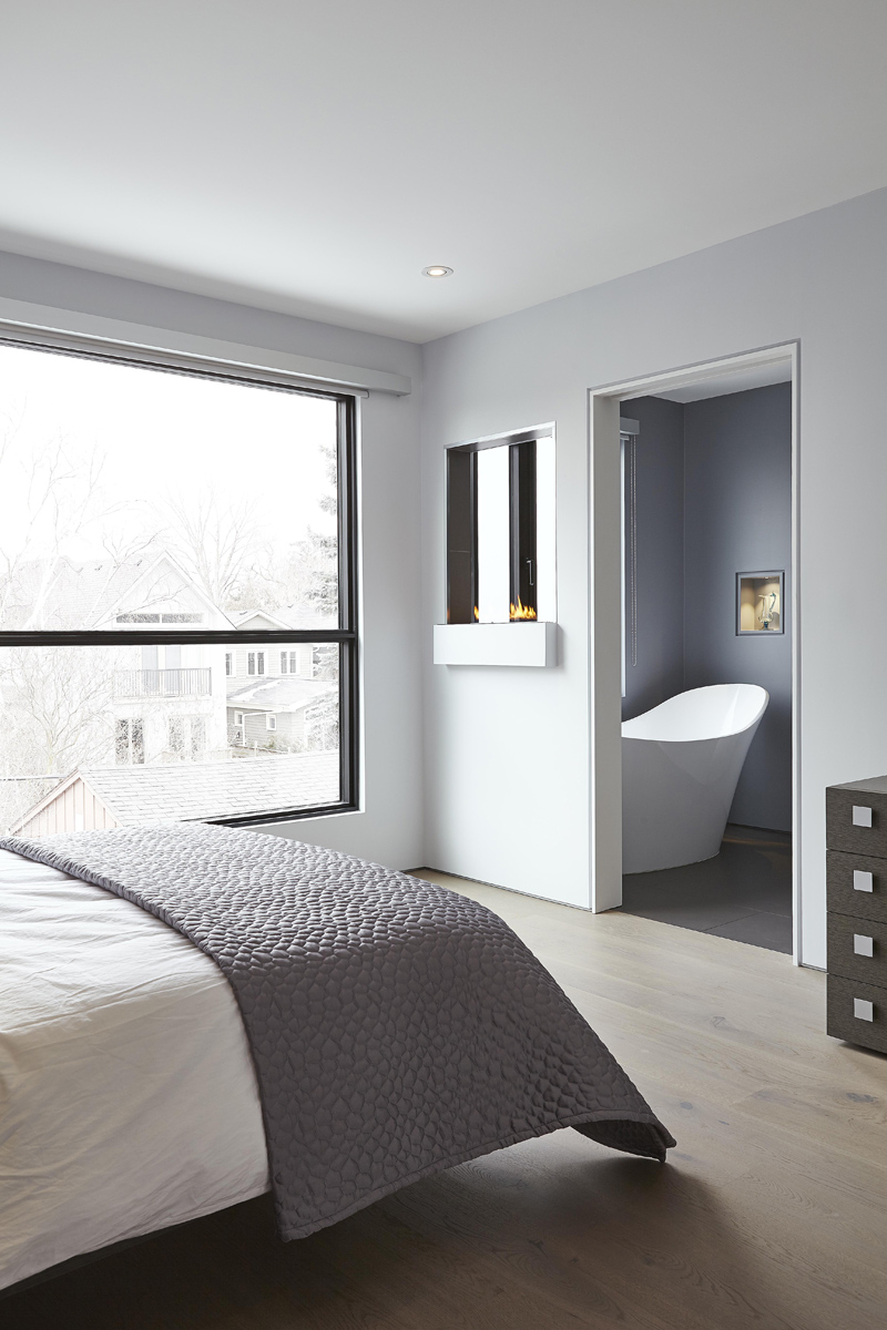 Swansea: Huge windows, a double sided fireplace for the master ensuite and a garage are just some of the other features of this elegant city home