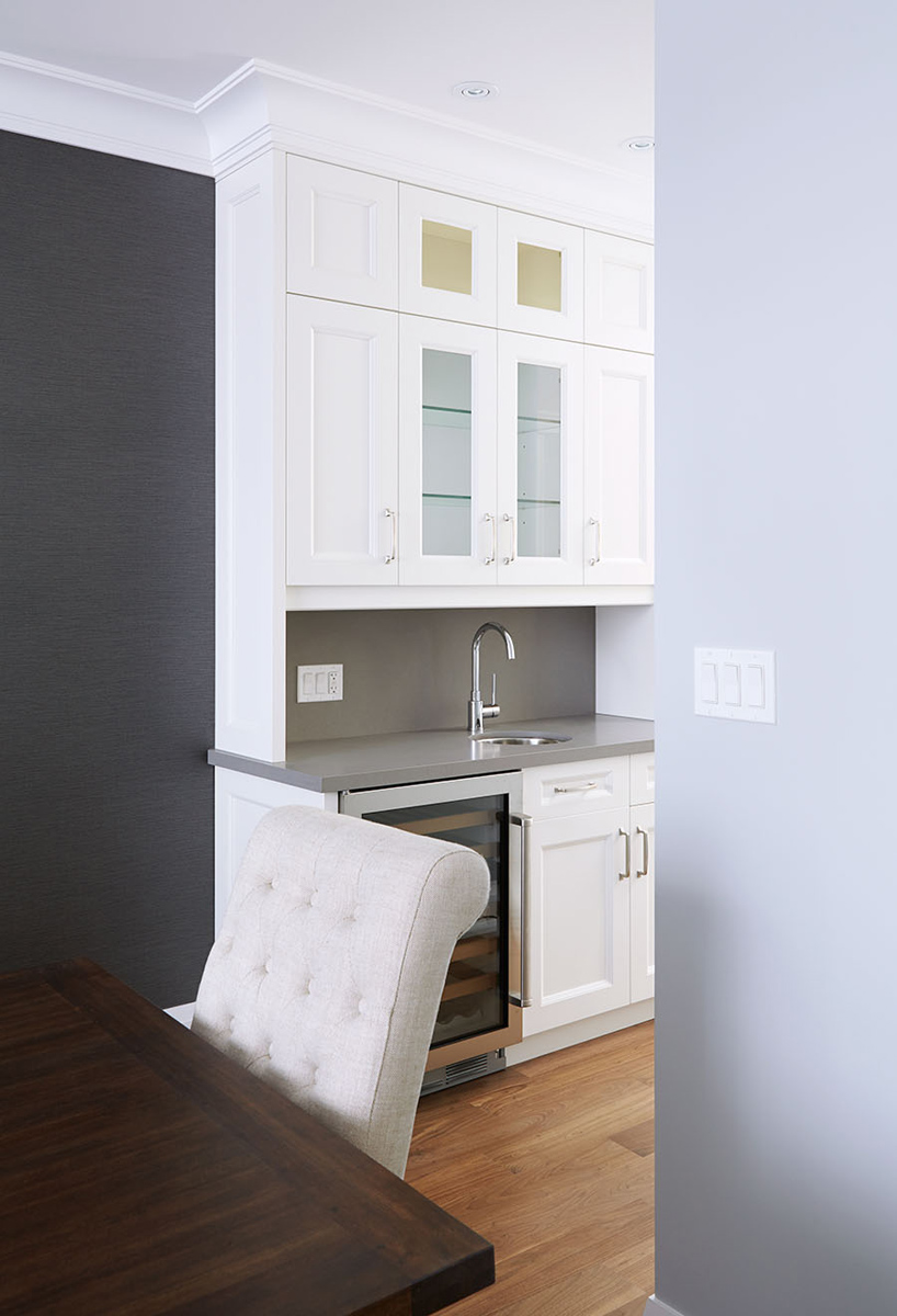 Bloor West Beauty: Elements included contemporary lighting choices, a carefully chosen palette of tonal colour changes that added flow and warmth to large home, walnut flooring including waterfall walnut stairs and a third floor master with…