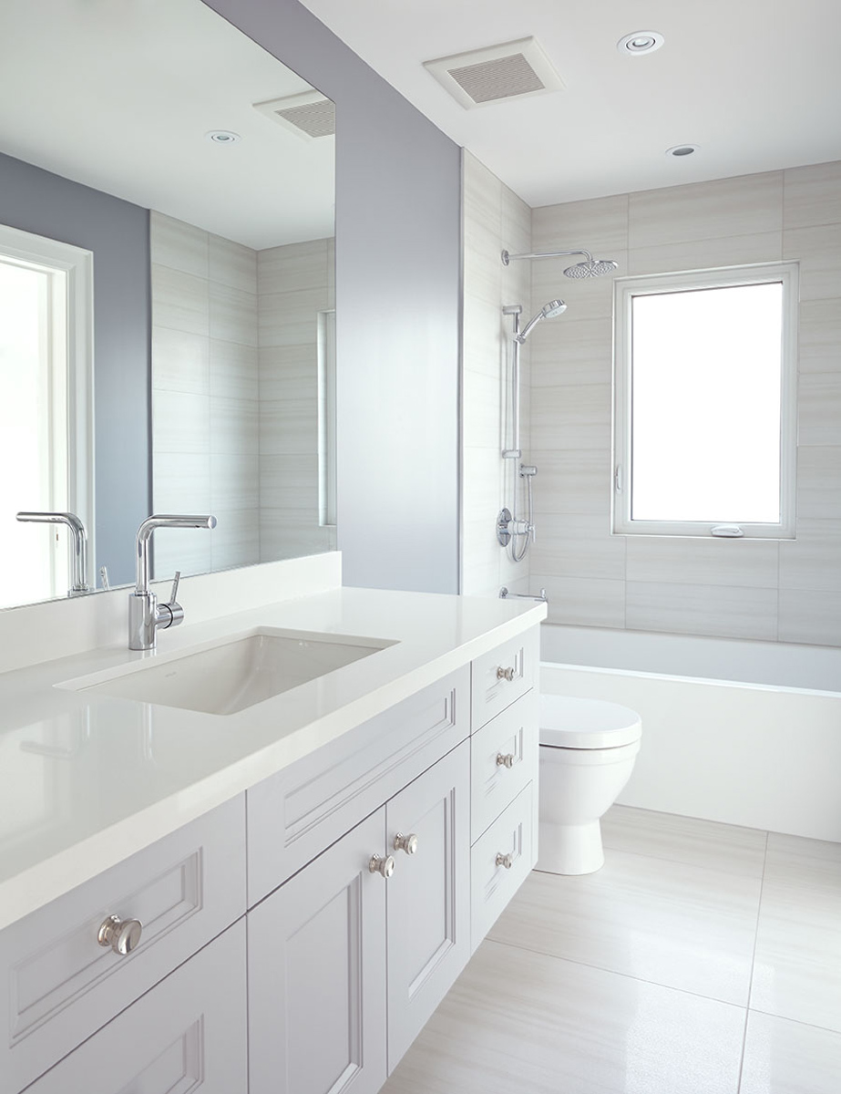 Bloor West Beauty: Elements included contemporary lighting choices, a carefully chosen palette of tonal colour changes that added flow and warmth to large home, walnut flooring including waterfall walnut stairs and a third floor master with…