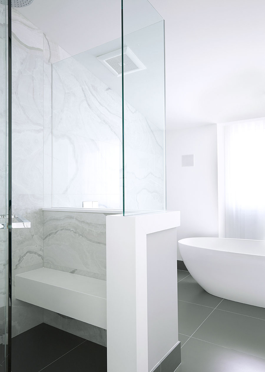 Bloor West Beauty: Elements included contemporary lighting choices, a carefully chosen palette of tonal colour changes that added flow and warmth to large home, walnut flooring including waterfall walnut stairs and a third floor master with…