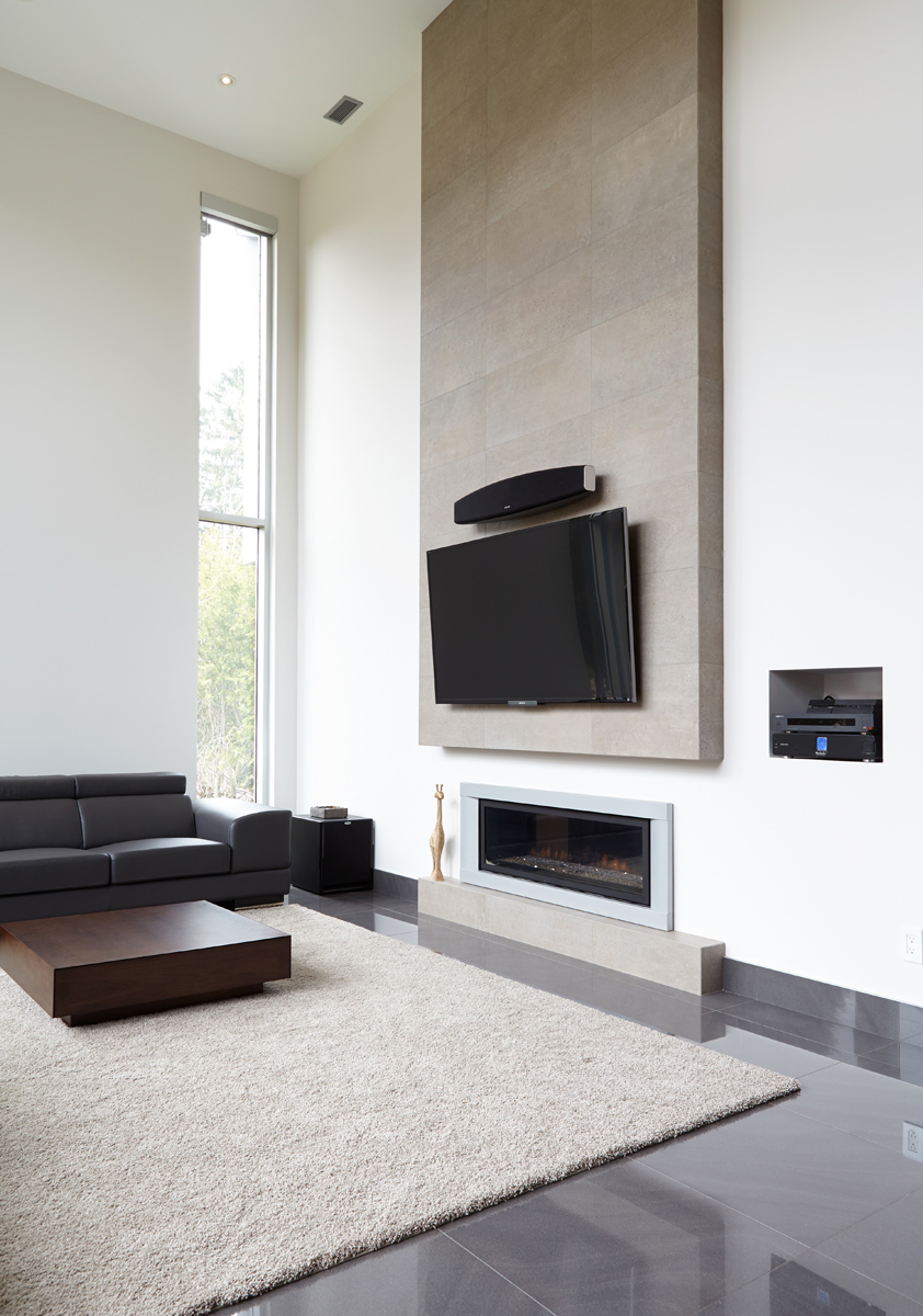 Contemporary Living: Brand new custom home with soaring ceiling heights, towering windows, clean modern lines, and a Neff kitchen