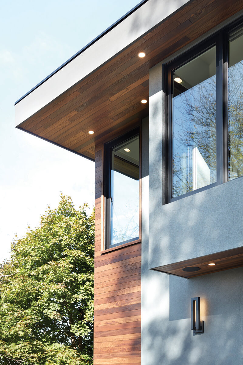 East York: Features included the use of Pizzara black slate, glass mosaic tile and Caesarstone
