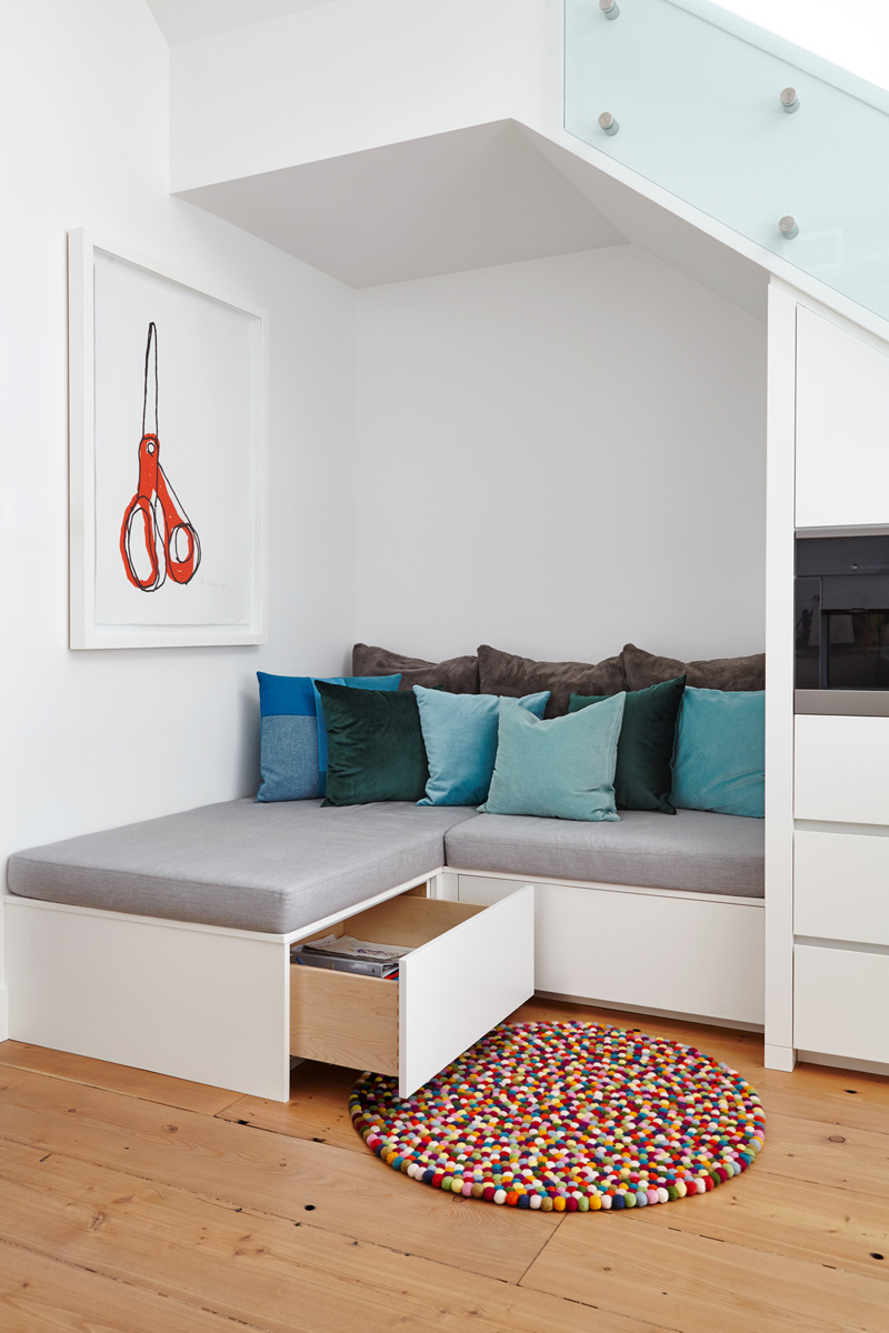 Urban Living Space: A 1940’s West End commercial offiice space converted to a modern residential home for a family of four and a dog