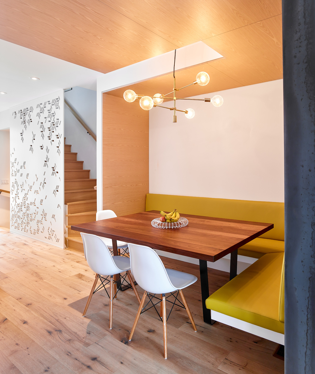 Roncesvalles Reno: The rear yard provides a more secluded outdoor space for family gatherings, and the new porch provides a generous urban room for sitting outdoors