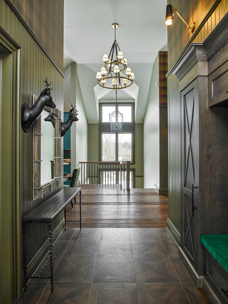 Country Retreat: Turquoise subway tiles elevate the laundry room from utilitarian to charming