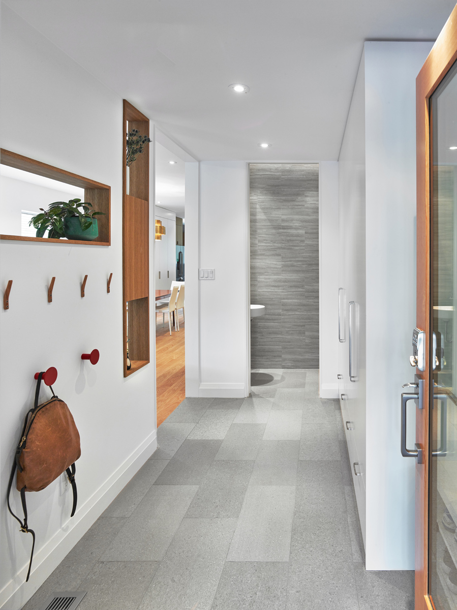 Awe-Inspiring Annex: Open shelves that allow visitors a sneak peak into the living space beyond