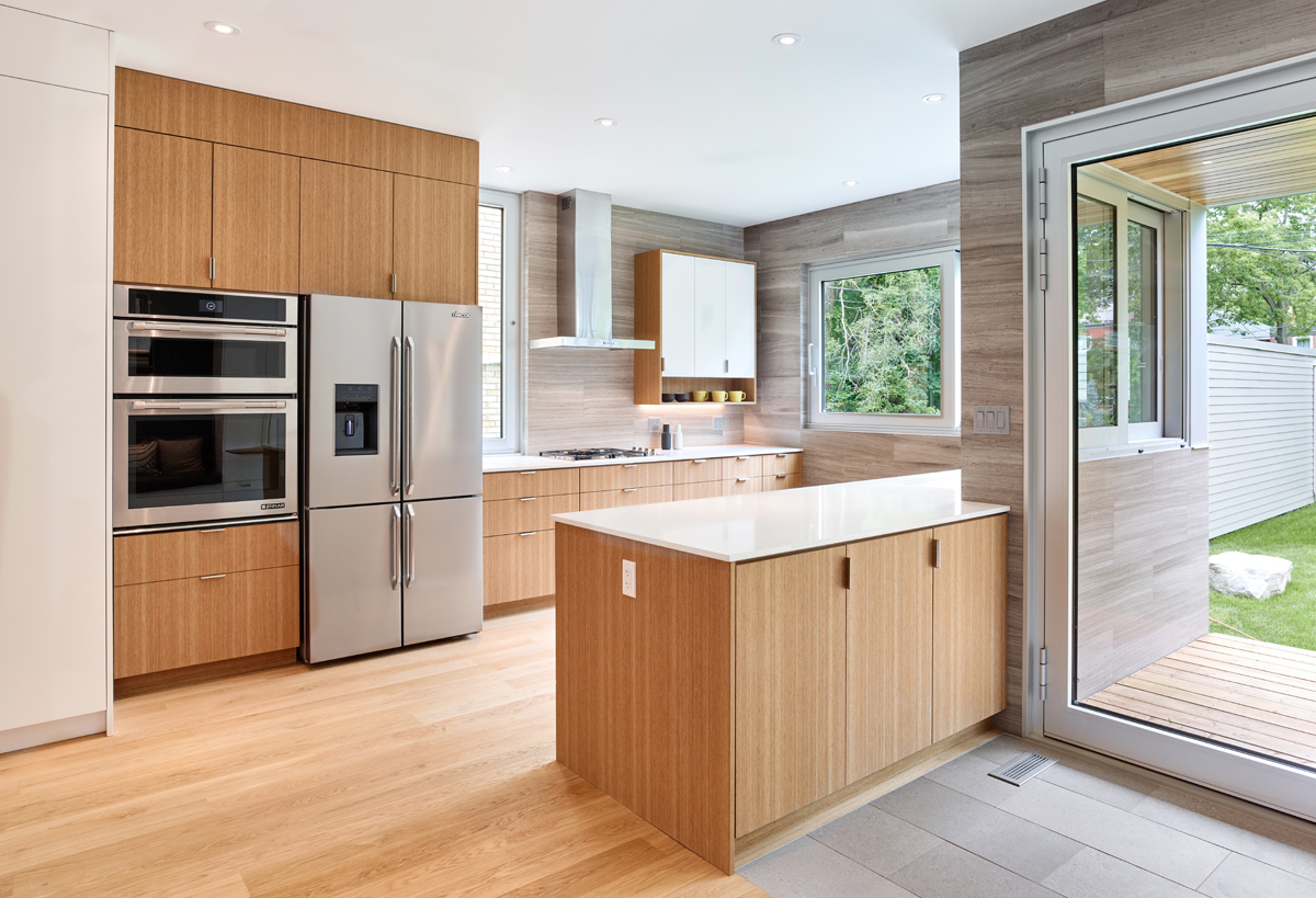 Awe-Inspiring Annex: The interior of the Edwardian-era home is given a modern palette and modern touches like generous closet space and a sleek, compact powder room