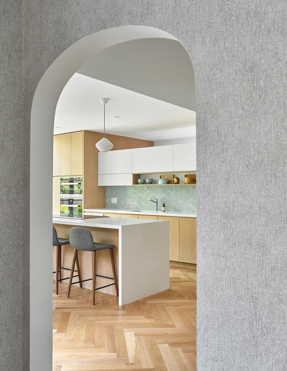 Beautiful Baby Point: The rear 2-storey addition is blended seamlessly with the existing home, revealing a new master suite bedroom and sleek ensuite with bold blue tiling