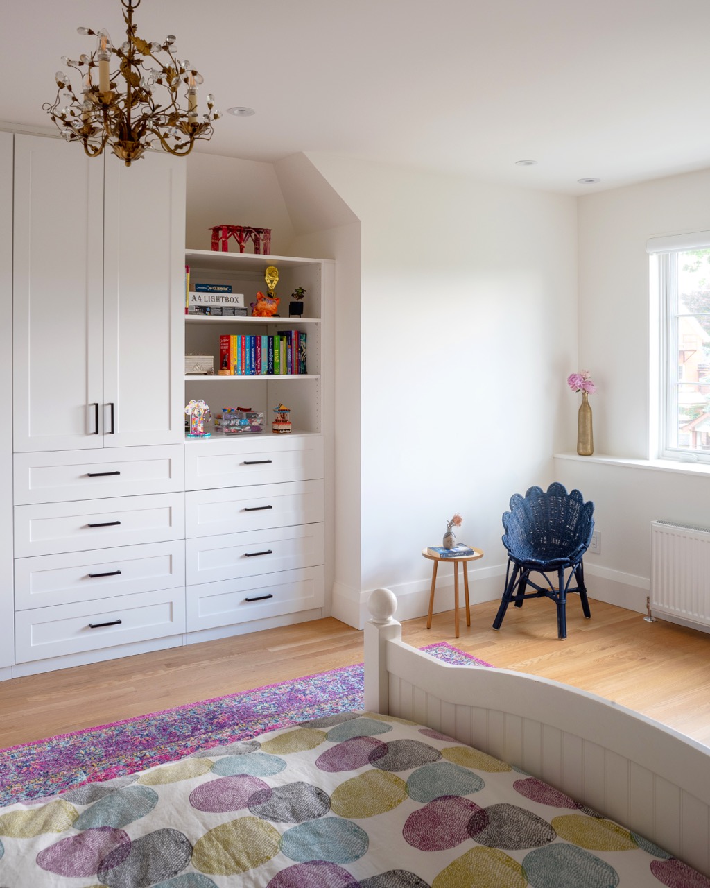 Rusholme Restored: This Rusholme home was reworked around one big, light-filled great room, where a whitewashed brick fireplace and full-height oak built-ins frame a media wall, and steel-framed glass doors fold open to the backyard