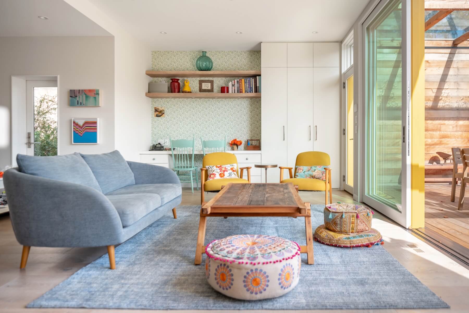 Dufferin Grove: A soft inviting palate permeates the home but is juxtaposed with punches of colour, pattern and texture